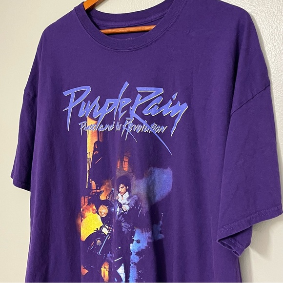 Mens Prince & The Revolution Purple Rain Short Sleeve 100% Cotton T-shirt 3XL - Picture 4 of 12